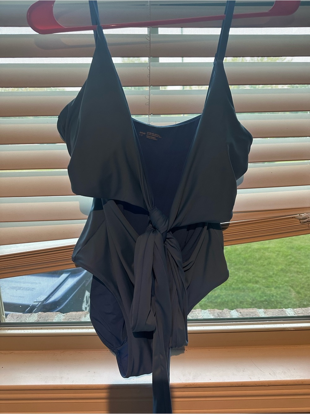 aerie Blue One-Piece Swimsuit with Tie Detail